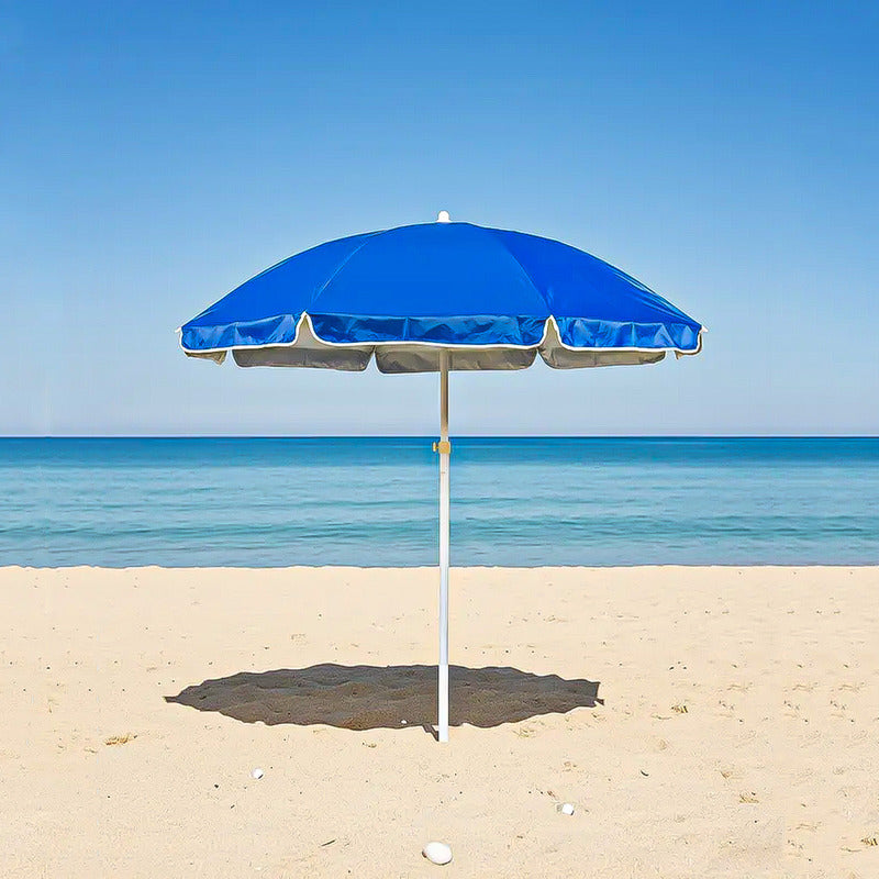 Pack 2 Sombrilla Paraguas Quitasol 2 Metros Sombrilla Playa Celeste