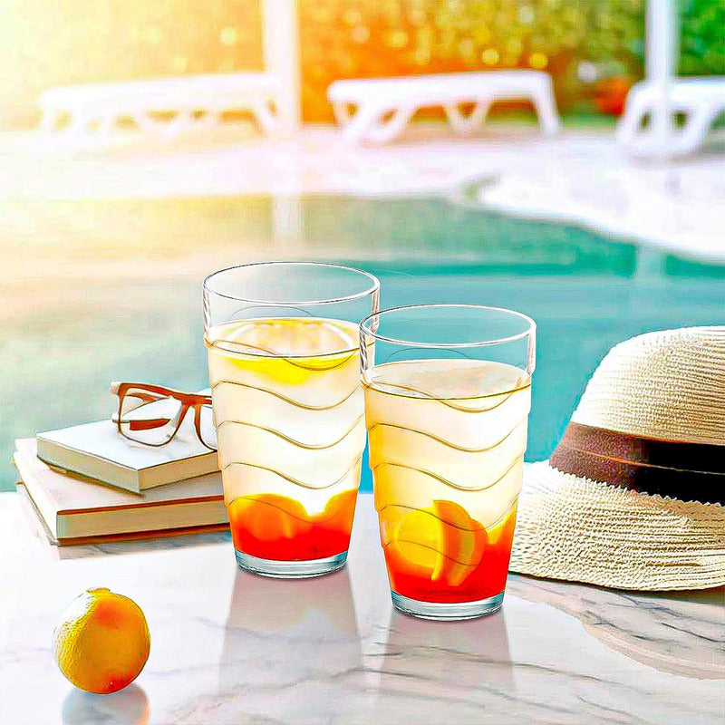 Set 6 Vasos De Vidrio Vasos Postres Set Vasos Vidrio 450ml