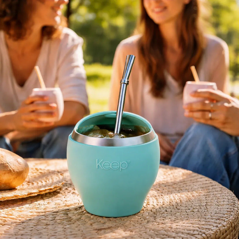 Mate Con Bombilla Keep Mate Acero Inoxidable Mate 230ml Mate Turqueza Mate