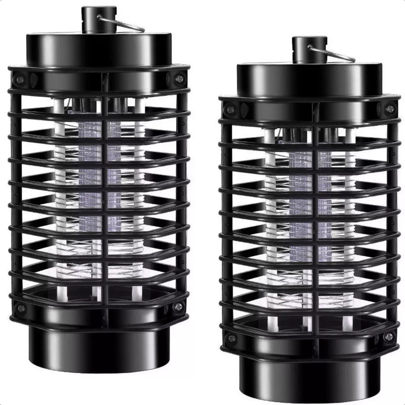 Pack X2 Mata Insectos Electrico Mata Moscas Electrico Negro Lampara Led Uv Abs Okshop Lamparas Mata Moscas Plástica Negro Lamparas Mata Insectos Negro Luz Ultravioleta