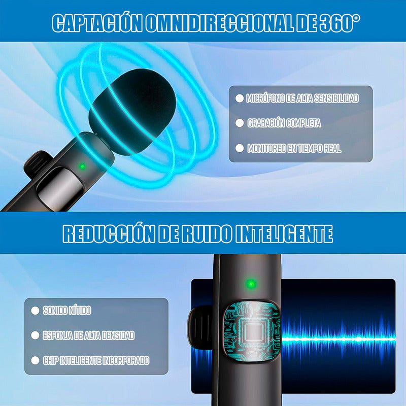 Microfono Inalambrico Microfono Celular Microfonos Lavalier Android Tipo C