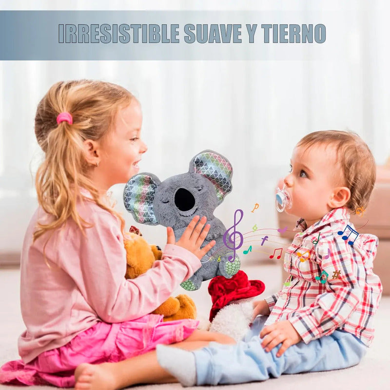 Peluche Que Respira Peluche Musical Peluche Anti Ansiedad Koala De Peluche Relleno Algodon Sintetico Peluches Alivia Ansiedad Con Movimiento Felpa Sonidos Respiracion Koala/gris Okshop
