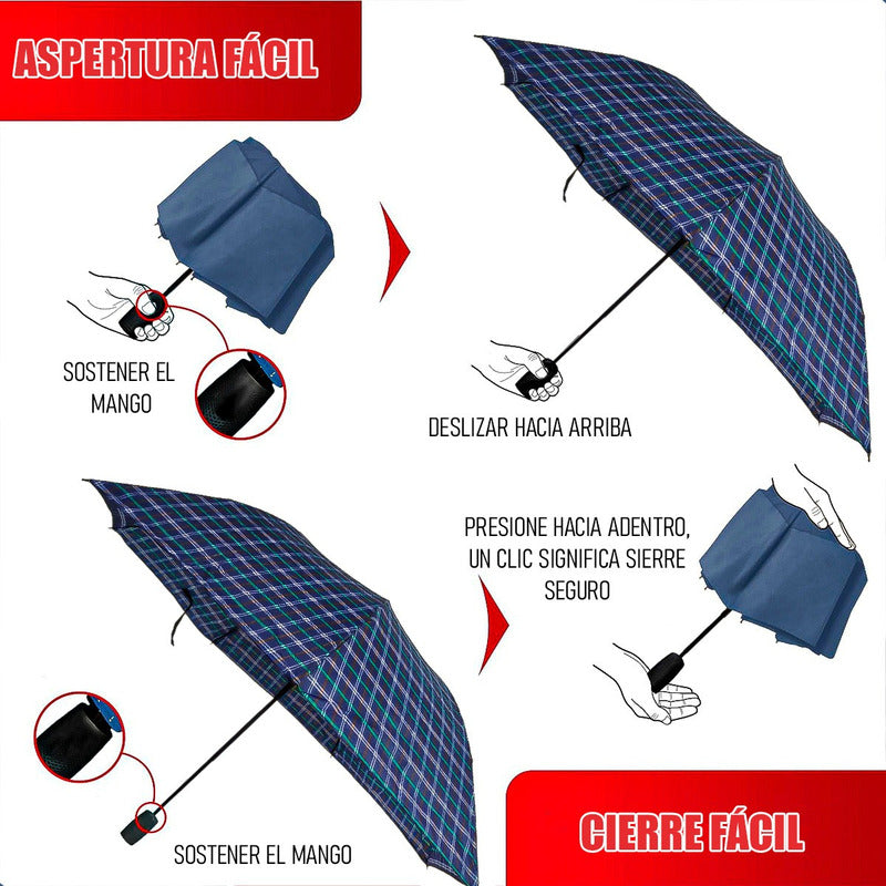 Paragua Paragua Sombrilla Paraguas Plegable Pack 2 Sombrilla Modelo 3 Líneas