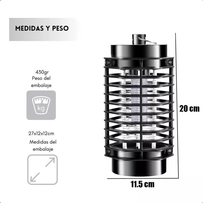 Pack X2 Mata Insectos Electrico Mata Moscas Electrico Negro Lampara Led Uv Abs Okshop Lamparas Mata Moscas Plástica Negro Lamparas Mata Insectos Negro Luz Ultravioleta