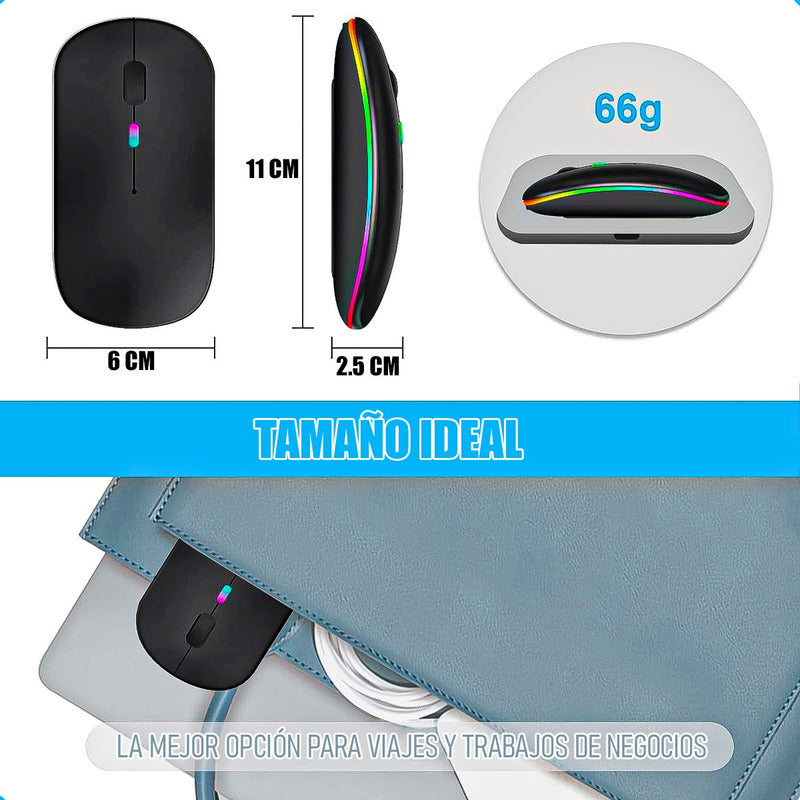 Mouse Inalambrico Mouse Bluetooth Mouse Inalambrico Recargab Blanco