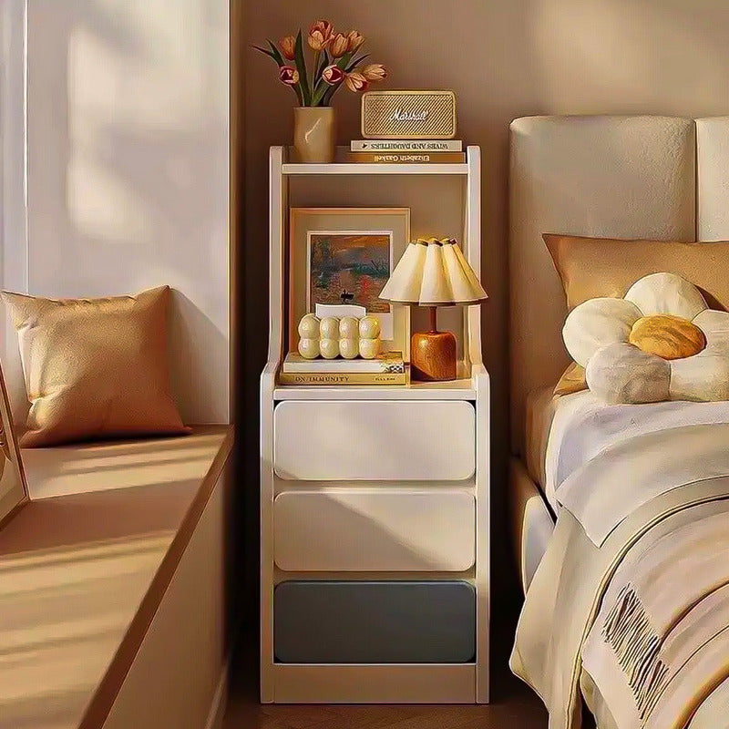 Veladores De Madera Velador Dormitorio Velador Angosto Velad Mate Blanco