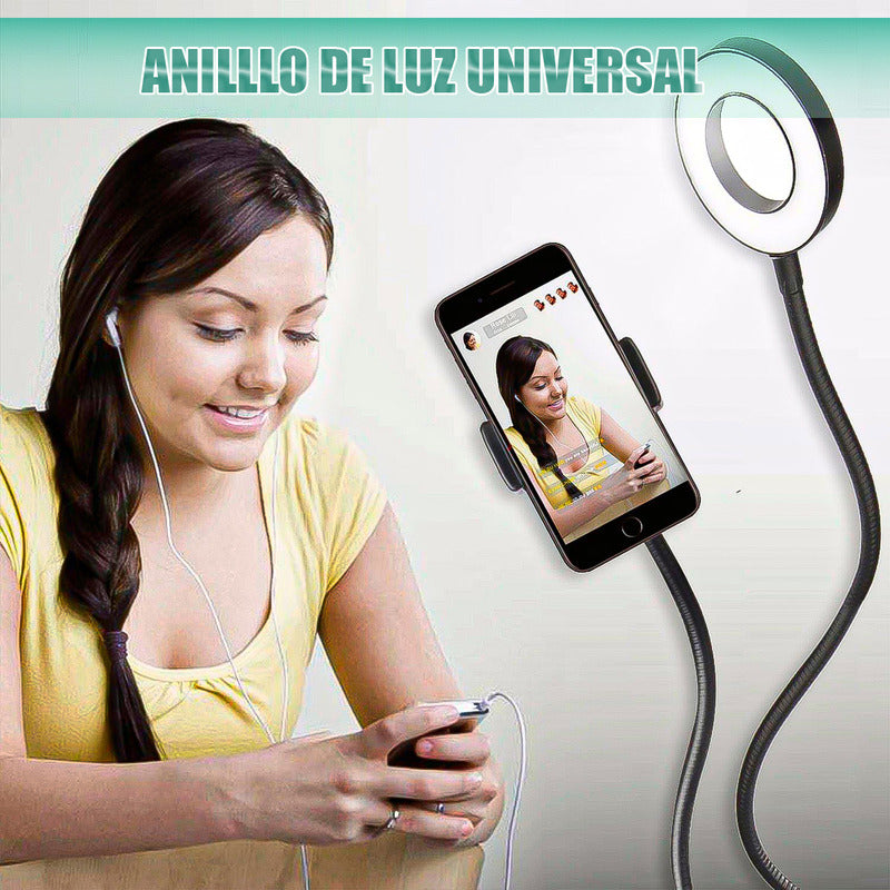 Aro De Luz Profesional Aro Led Aro Luz Tripode Aros Luz Clip Blanco