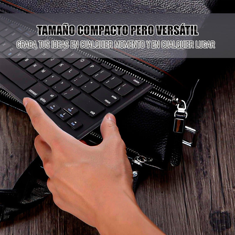 Teclado Inalámbrico Bluetooth Teclado Silencioso Recargable Blanco