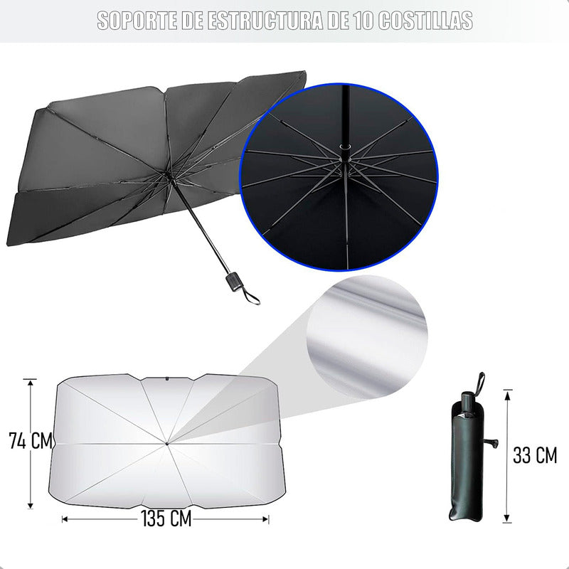 Quitasol Para Autos Cortina Auto Protector Solar Para Auto Negro