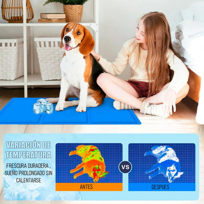 Manta Refrescante Perro Manta Fria Perros Cama Perro 96x81cm Cama Perro Lavable Plastico A Prueba De Agua Colchon Frio Para Perros Grandes Plegable Multifuncion Okshop