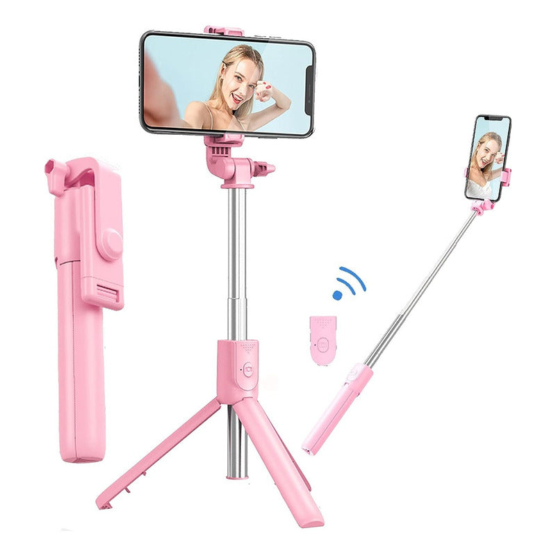 Tripode Celular Con Control Tripodes Camara Palo Selfie Negro