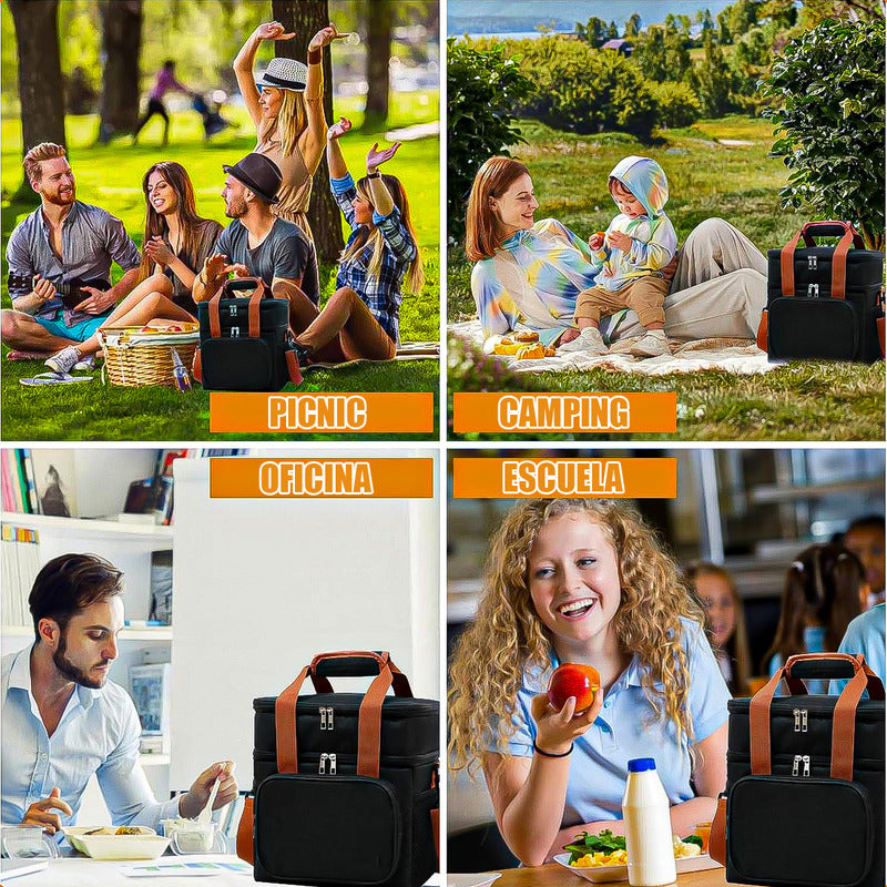 Loncheras Escolares Loncheras Termicas Bolsos Para Almuerzo Azul Liso