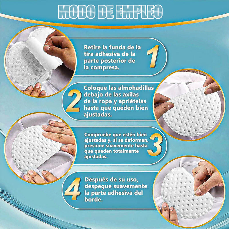 Protector De Axilas Parches Antitranspirantes Pack30 Parches Blanco