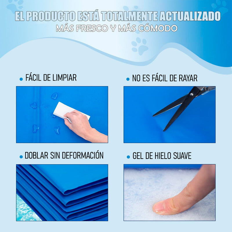Manta Refrescante Perro Manta Fria Perros Cama Perro 96x81cm Azul