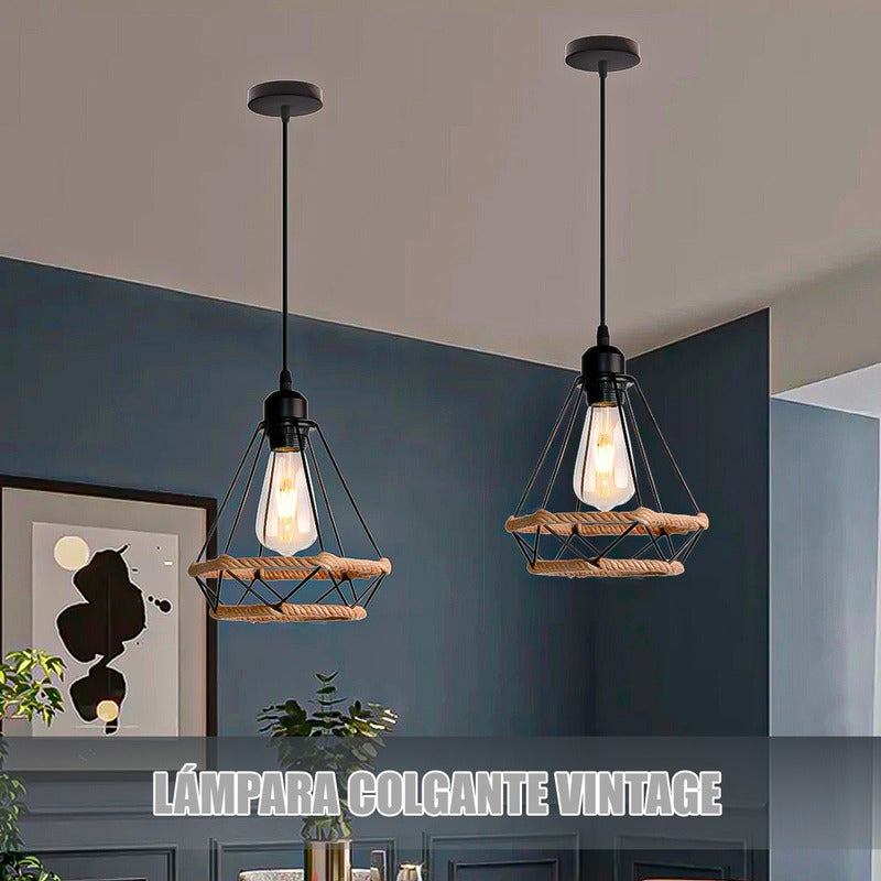 Lampara Colgante Rustica Lampara De Techo Colgante Lamparas Negro