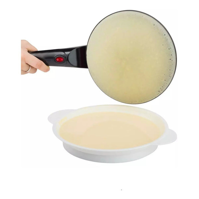 Panquequera Electrica Sarten Para Creps Panqueques Rapidos Negro