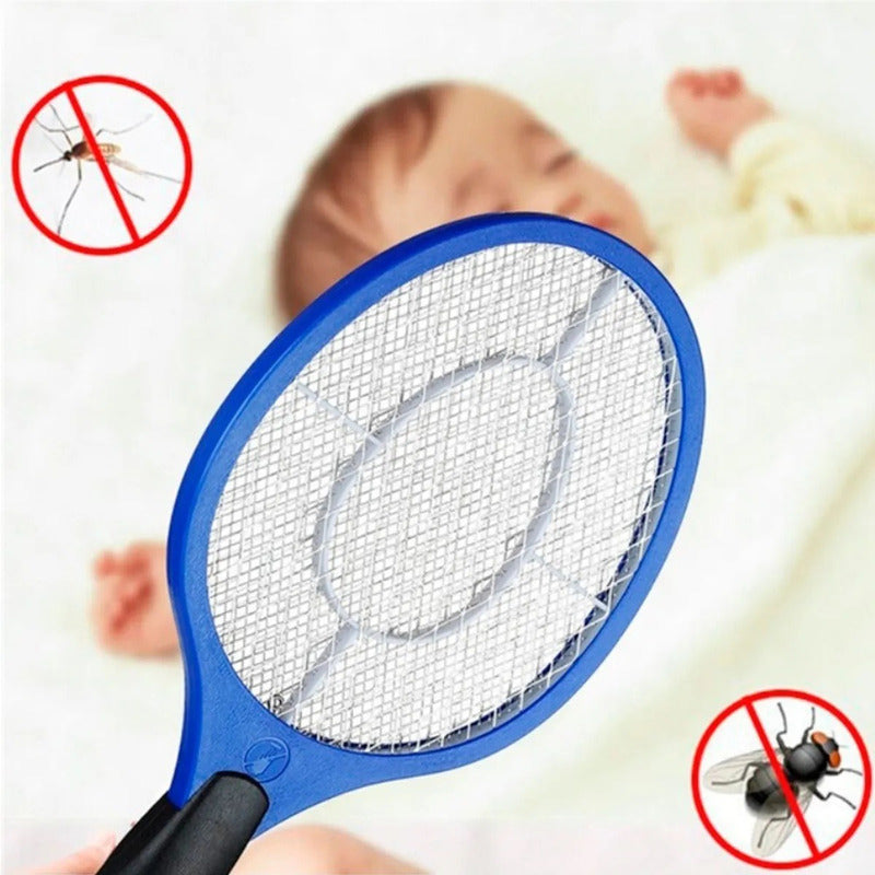 Mata Moscas Insectos Raqueta Electrica Recargable Linterna Color Al Azar