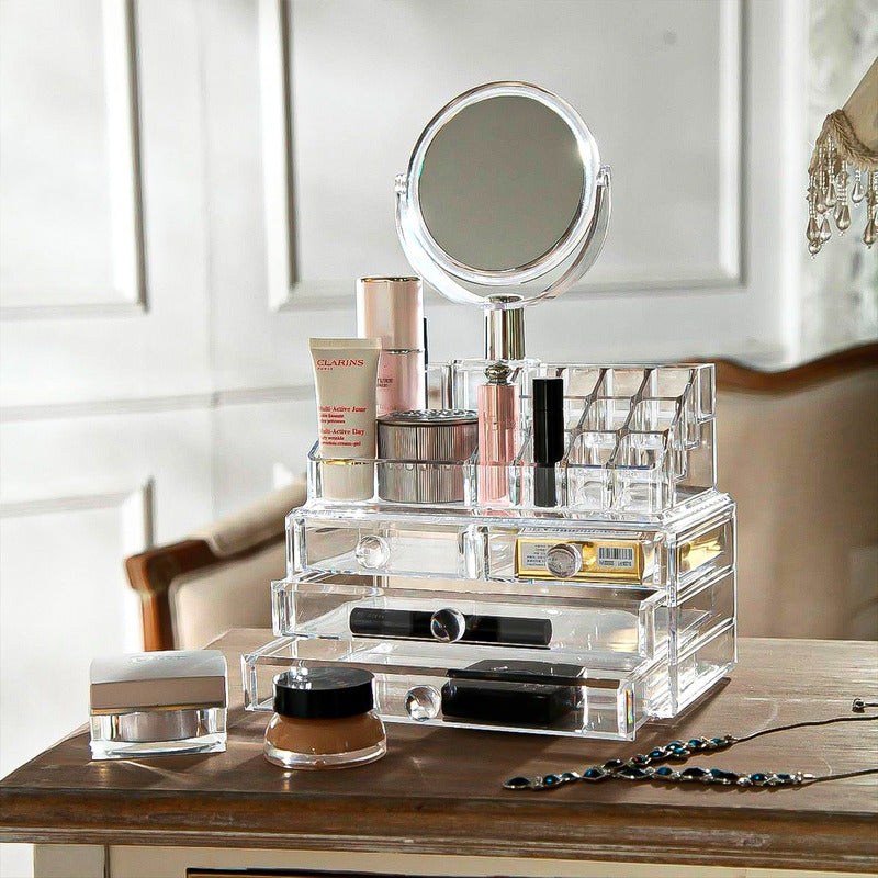 Organizador Maquillaje Cosmetiqueros Organizador De Maquilla Transparente