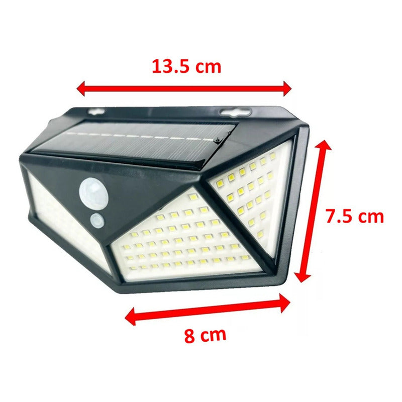 X2 Aplique Led Solar Focos Led Exterior Farol Solar Exterior Color Negro