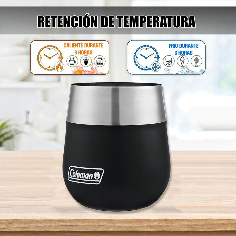 Vasos Termicos Vaso De Acero Inoxidable Vaso Coleman 400 Ml Negro Liso