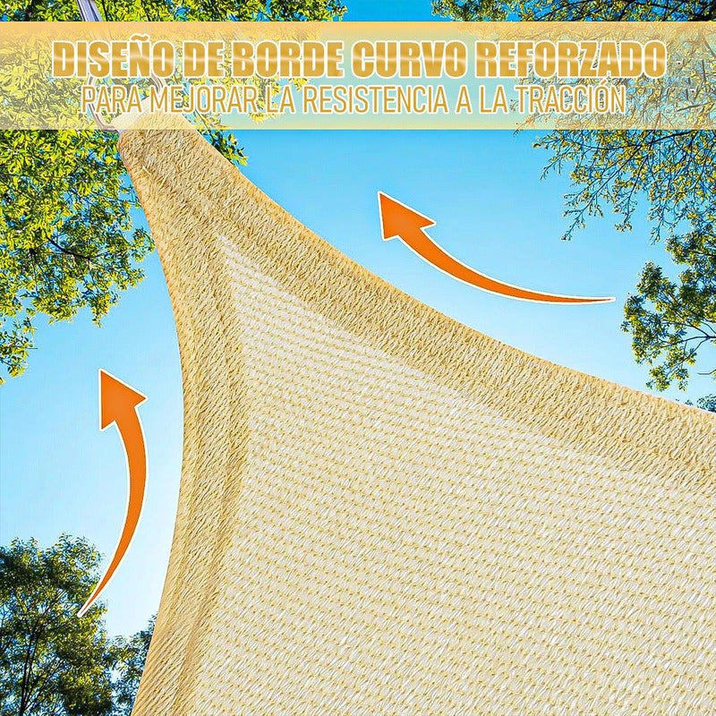 Toldo Vela Triangular Toldo Terraza Toldo 3.6x3.6x3.6cm Told Beige