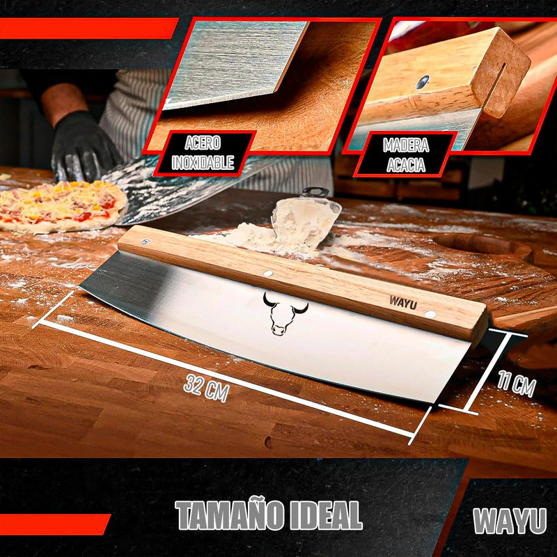 Cortador De Pizza Wayu Cuchillo Cortador Pizza Profesional Acero Inoxidable