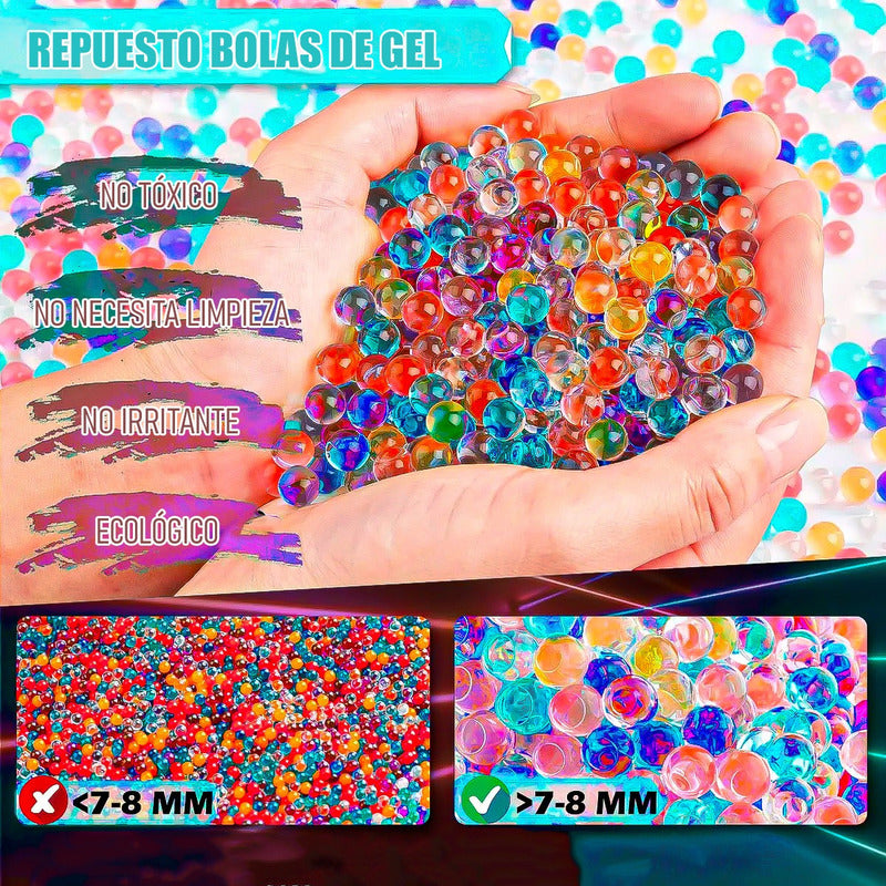 Repuesto Bolas De Gel Bolas De Gel Pack 10 Repuesto Pistola Multicolor