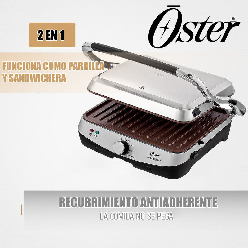 Parrilla Electrica Oster Panini Oster Parrillera Electrica Gris