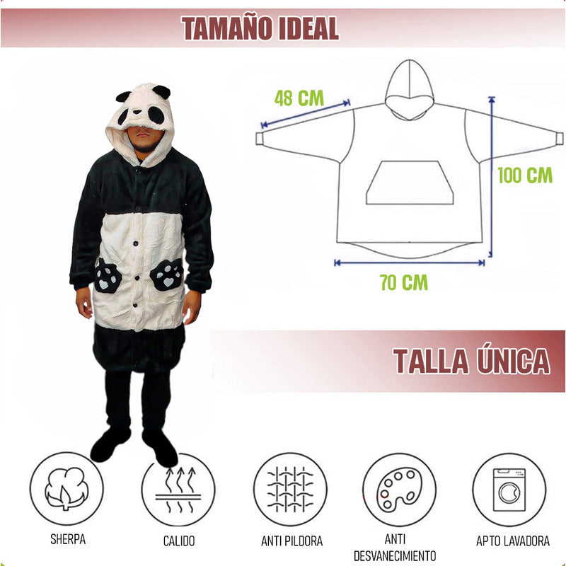 Polerones Chiporro Pijama De Invierno Poleron Invierno Diseño De Panda Adulto Poleron Con Capucha Polerones Invierno Pijama Chiporro Con Diseño