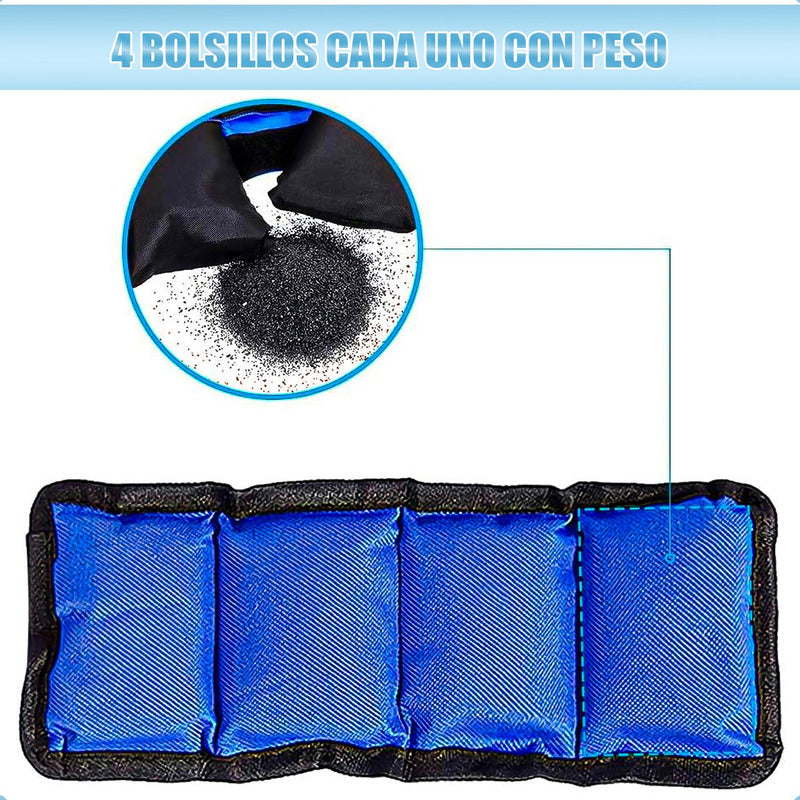 Pesas Para Tobillos Set Pesas Tobillo 750gr Pesas Tobilleras Azul