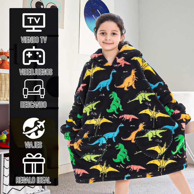 Poleron Peludo De Niño Poleron Con Capucha Niña Polerones Poleron Gigante Poleron Sherpa Frio Invierno Pijama Polar Manta Polar Polerón Niño Poleron