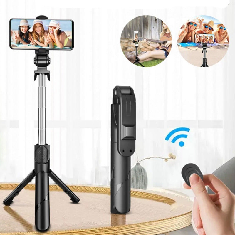 Tripode Celular Con Control Tripodes Camara Palo Selfie Negro