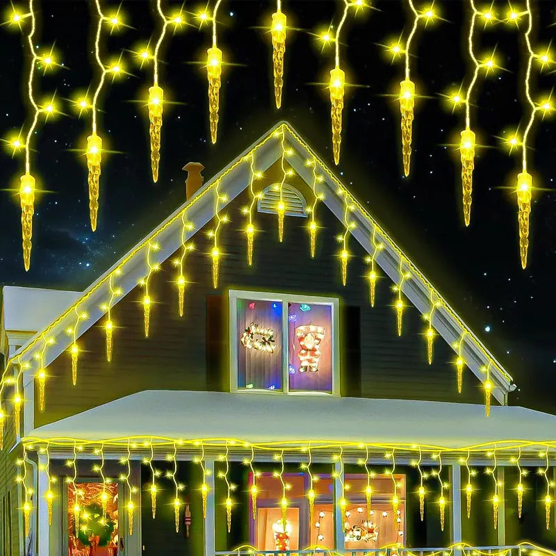 Luces Navidad Solares Exterior Guirnalda Luces Solares 3m Amarillo