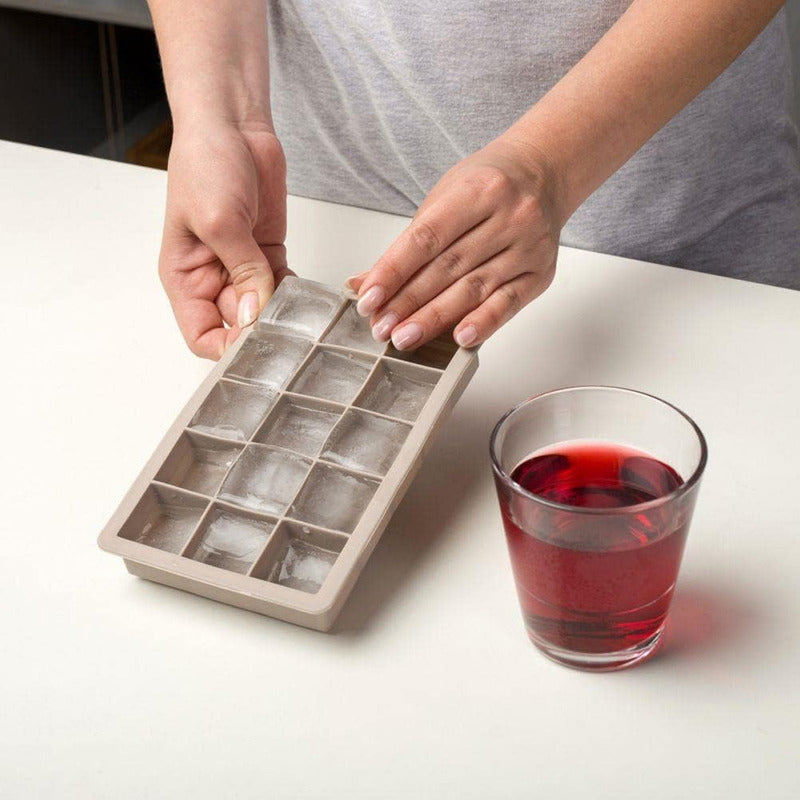 Pack X2 Molde Hielo Cubetas De Hielo Bandeja Silicona Hielo Marrón