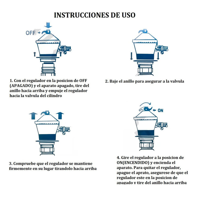 Válvula De Gas Regulador Para Gas Licuado Cocina Regulador Amarillo Brillante