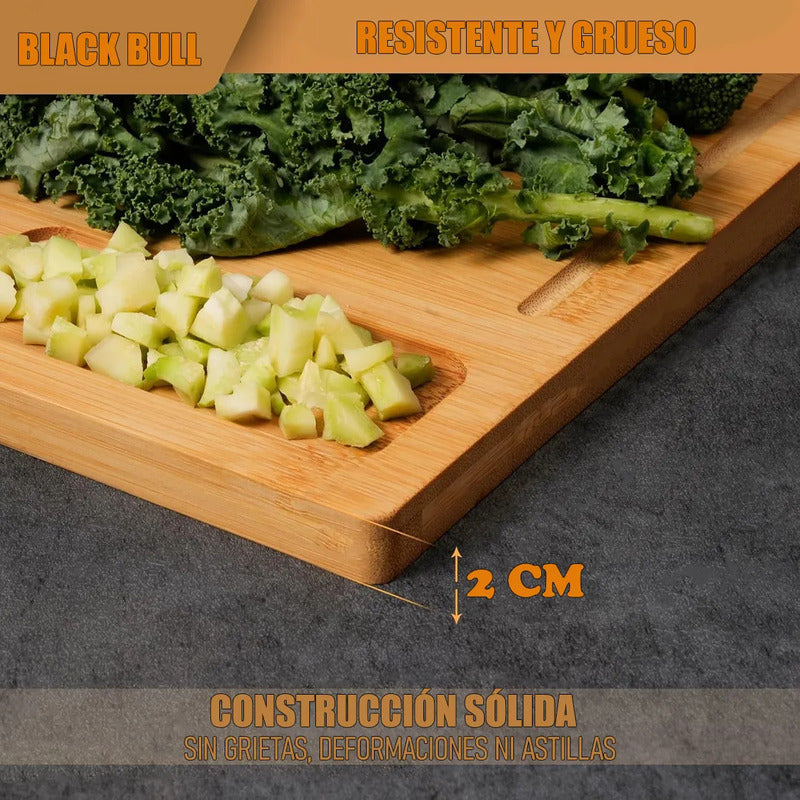 Tabla De Cocina Tabla De Picoteo Madera Bamboo Tabla Cocina Tabla Picar Carne Antideslizante Libre Bpa Tabla Para Asado Reversible Tablas Madera Picar Bambu Picnic Okshop