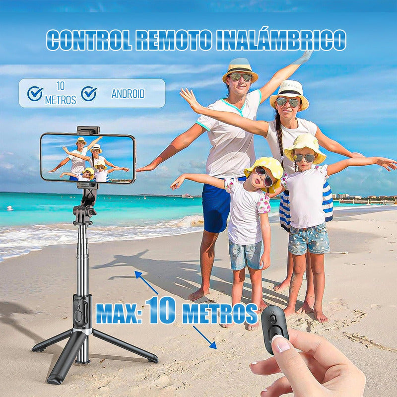 Tripode Celular Soporte Para Celular Palo Selfie Extensible Negro