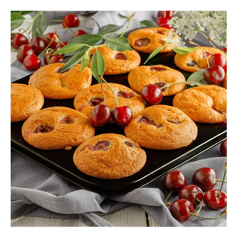 Molde Metal Para Cupcake Muffins Economico 12 Und Gris