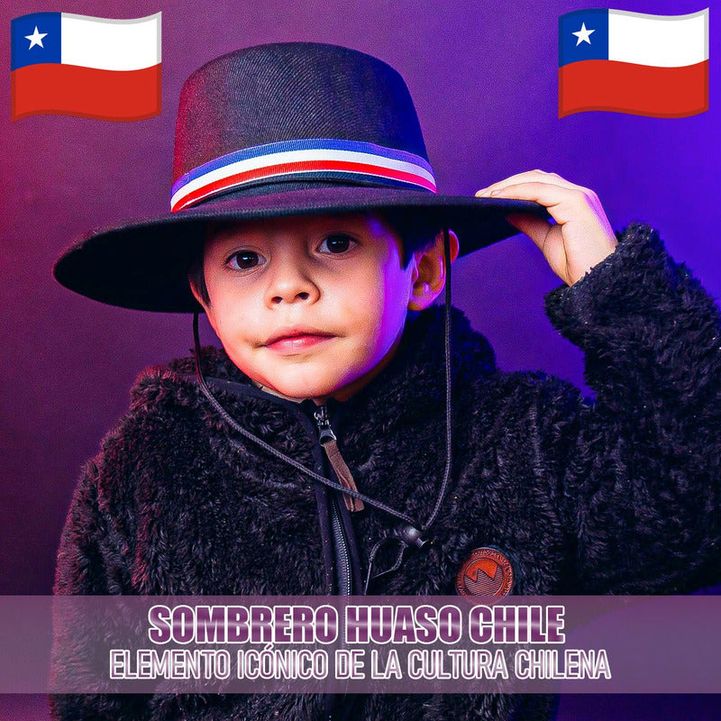 Sombrero Huaso Chile Sombrero Fiestas Patrias Chile Sombrero Negro Única