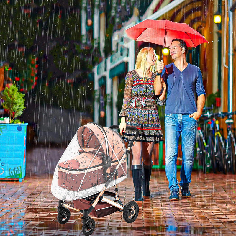 Protector De Lluvia Para Coche De Bebe Protector Coche Funda Blanco