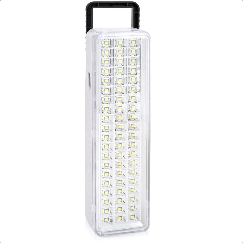 Luces De Emergencia Led Luces De Emergencia Recargable 60 Led Lamparas De Emergencia Recargables Batería Recargable Portátil Mango Ergonómico Abs Luz Campamento Blanco/negro Okshop