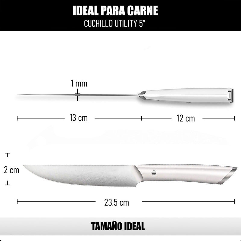 Cuchillo Para Carne Cuchillo De Cocina Cuchillos Carniceros Blanco