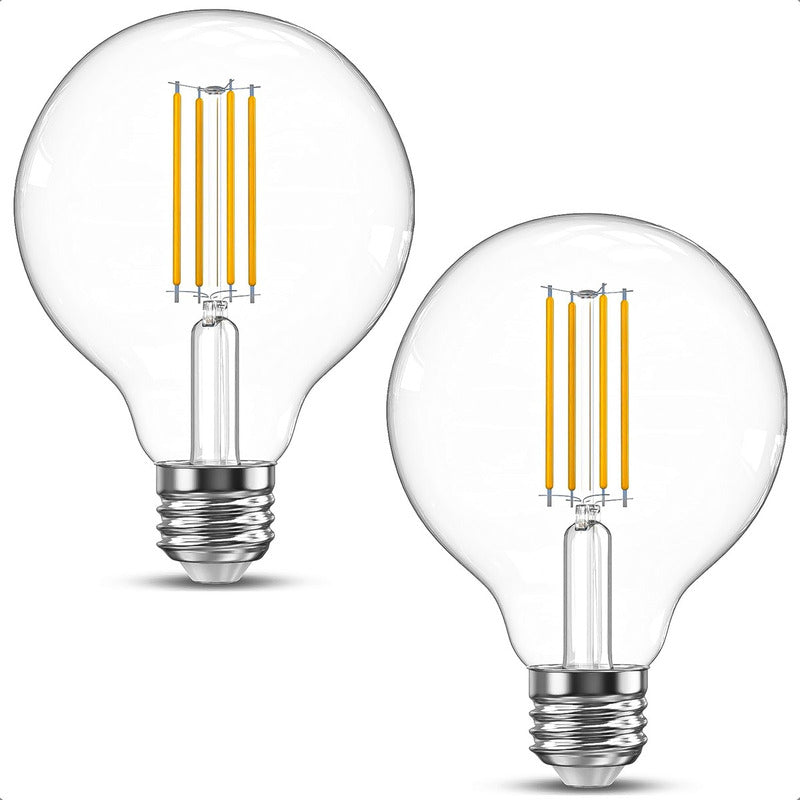 Ampolleta Led 6w Ampolleta Vintage Pack 2 Bombilla Led E27 Cálida