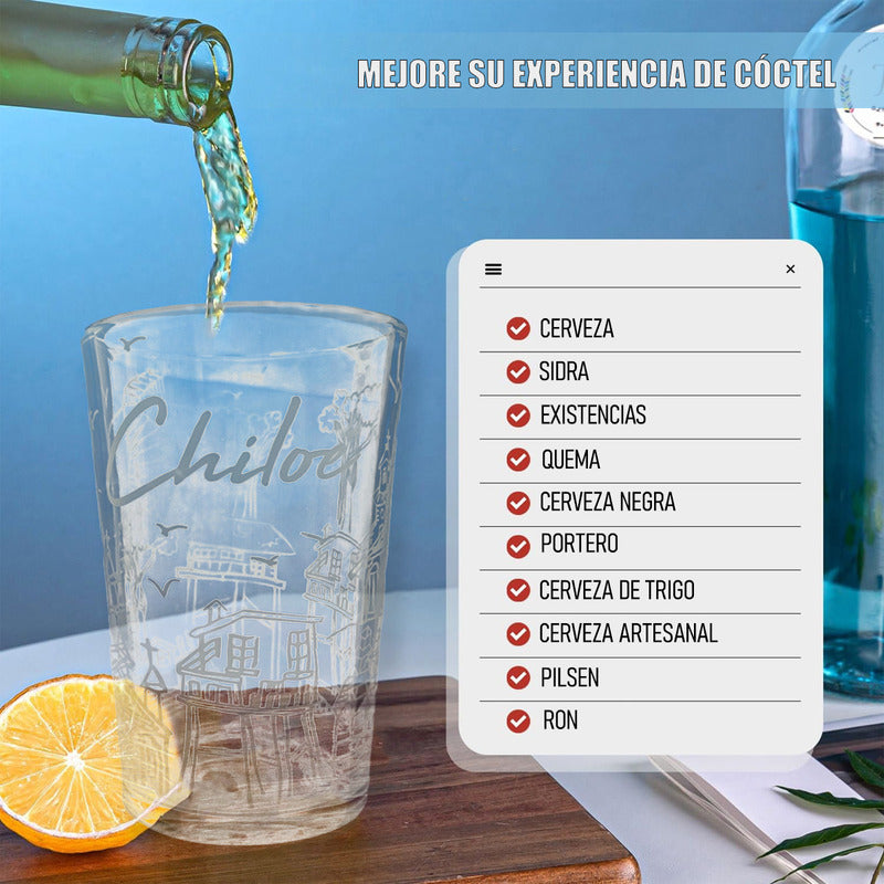 Set 4 Vasos De Vidrio Vasos Vidrio Jugo Juego De Vasos Chile Transparente
