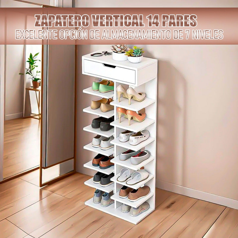 Zapatero Recibidor Mueble Zapatos Mueble Zapatero 14 Pares Blanco