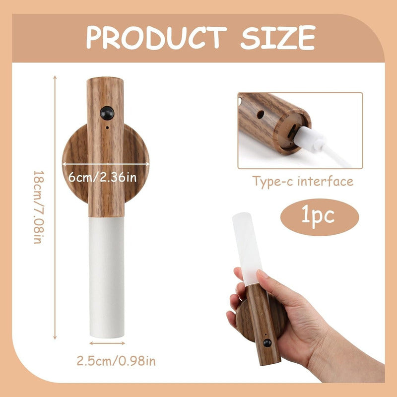 Aplique De Luz A Bateria Lampara Usb Magnetico Pared Muro X2 Marrón