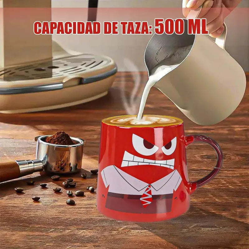 Taza Cerámica Verde Envidia Intensamente 350ml Apta Para Microondas Okshop