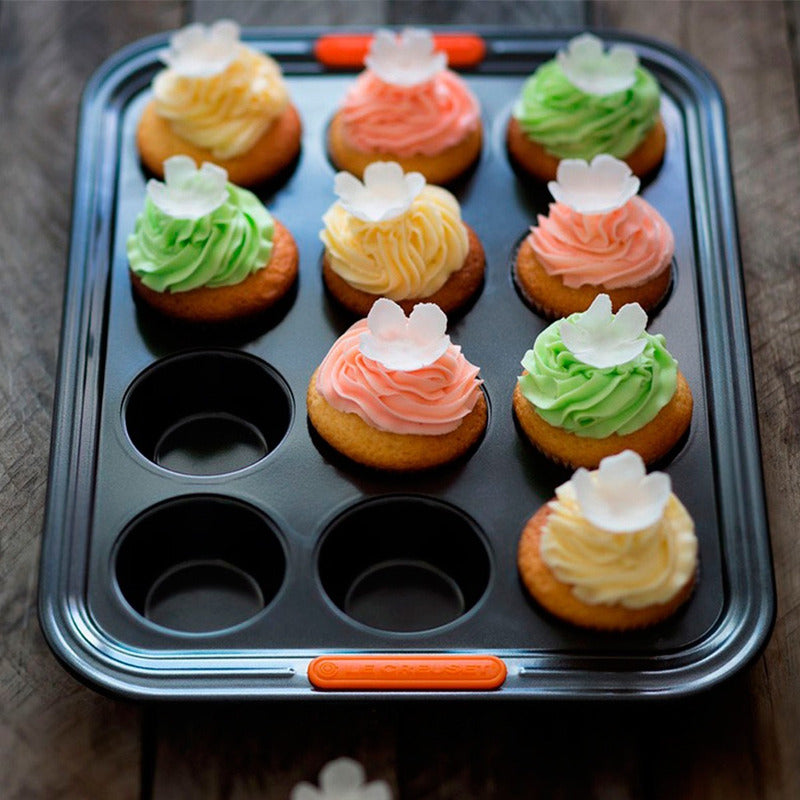 Molde Metal Para Cupcake Muffins Economico 12 Und Gris