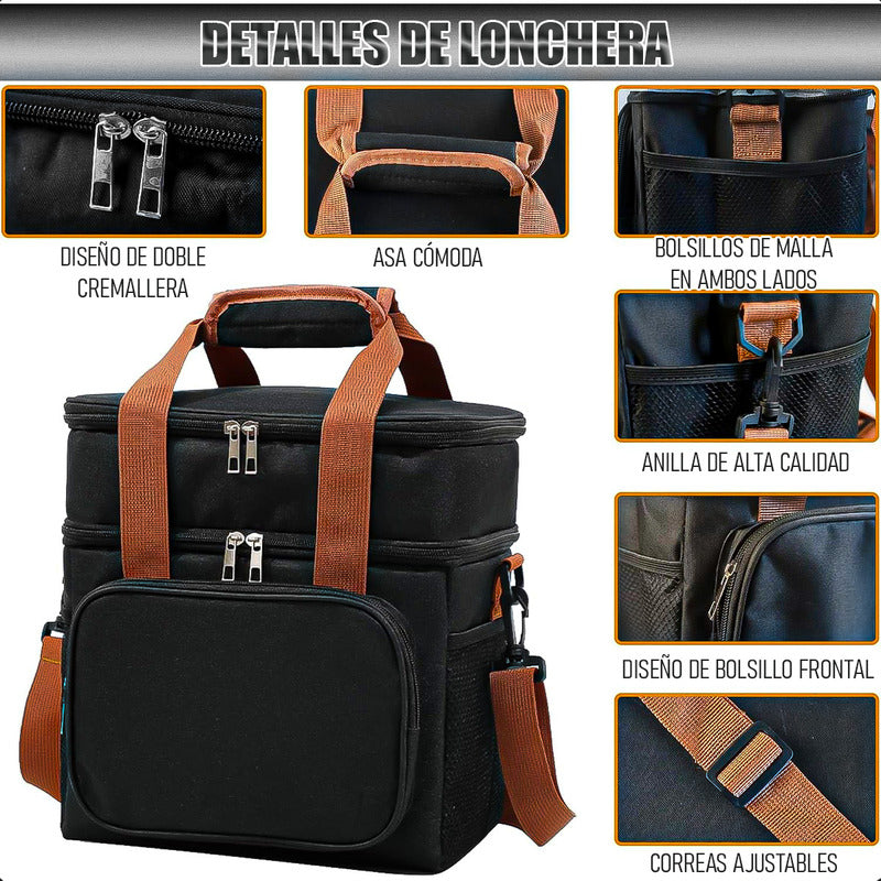 Loncheras Escolares Loncheras Termicas Bolsos Para Almuerzo Azul Liso