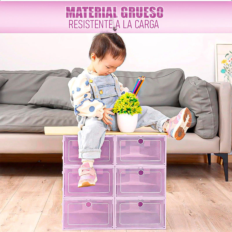 Organizador De Zapatos Caja Organizadora Zapatos Zapatera Amarillo
